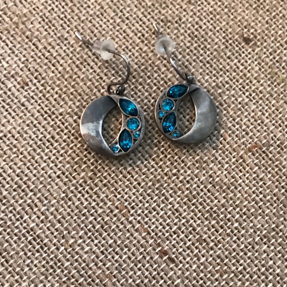 Touchstone Crystal Sculpted Circle earrings